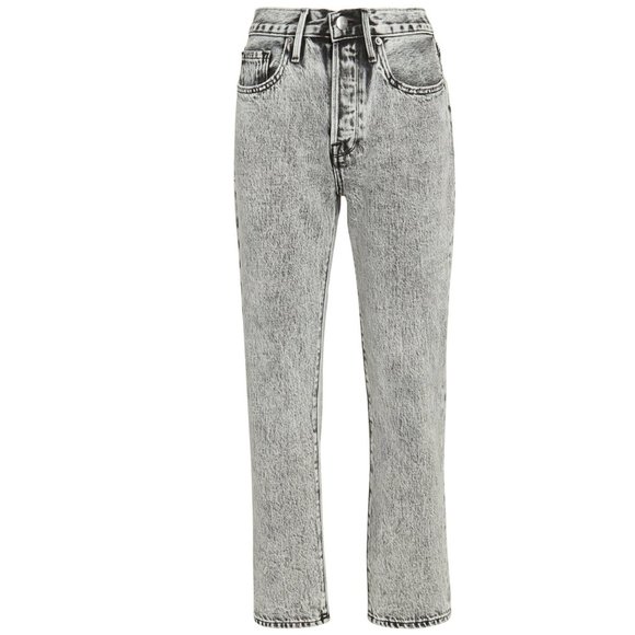 FRAME Le Original High Rise Straight Leg Grey Denim Jeans - Picture 1 of 5